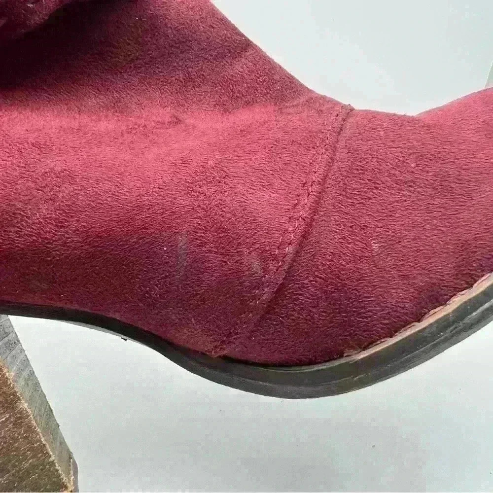 Cato Maroon Suede like Fabric Ankle Boots
Size 7 - Picture 5 of 14